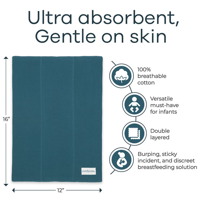 Cotton Burp Cloths by Comfy Cubs - Neptune Cotton Burp Cloths Comfy Cubs