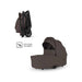 SILVER CROSS NIA COMPACT FOLDING BASSINET . CHOCOLATE TRAVEL STROLLER SILVER CROSS