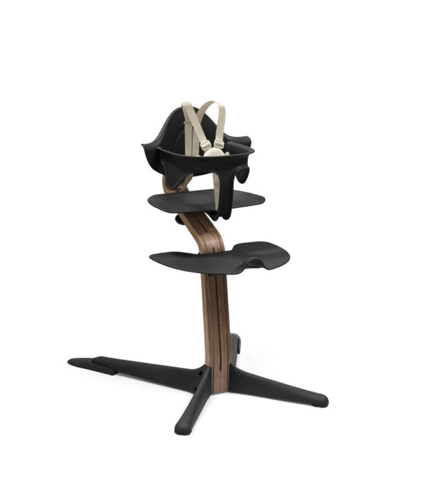 STOKKE® NOMI® HIGH CHAIR BUNDLE . WALNUT BLACK HIGH CHAIRS STOKKE