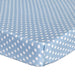 ABSTRACT FITTED SHEET POLKA DOT BLUE FOR PORTABLE CRIB - 24" X 38`