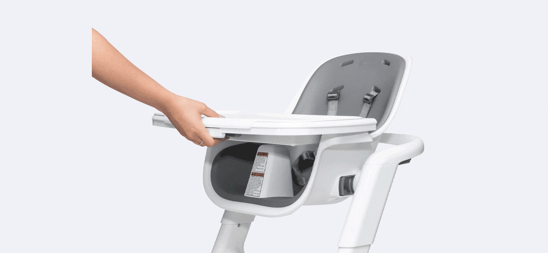 4MOMS CONNECT HIGH CHAIR - WHITE/GRAY