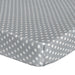 ABSTRACT FITTED SHEET POLKA DOT GREY FOR CRADLE - 18" X 36"