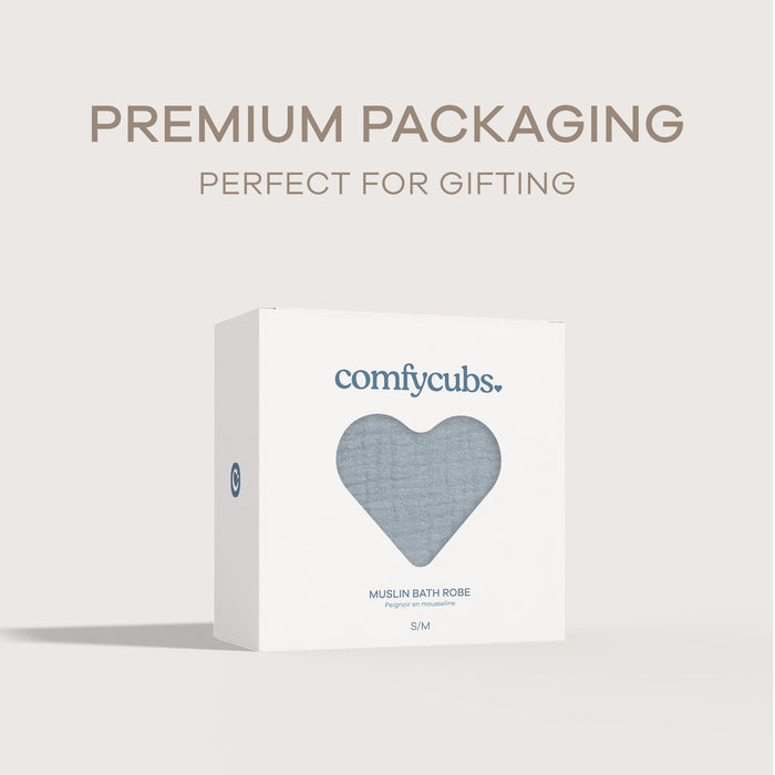 Muslin Bathrobe, Pacific Blue by Comfy Cubs Comfy Cubs