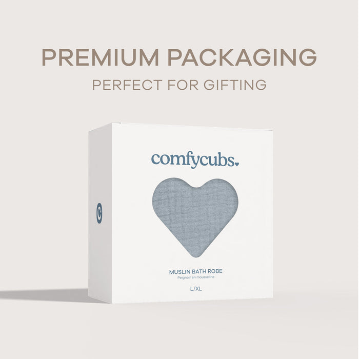 Muslin Bathrobe, Pacific Blue by Comfy Cubs Comfy Cubs