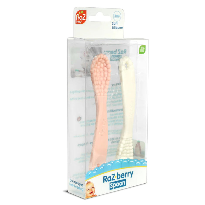 RAZ BABY RAZBERRY SILICONE TRAINING SPOON 2PK