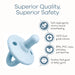 Pacifiers, 4 Pack by Comfy Cubs - Sky Blue Pacifiers Comfy Cubs