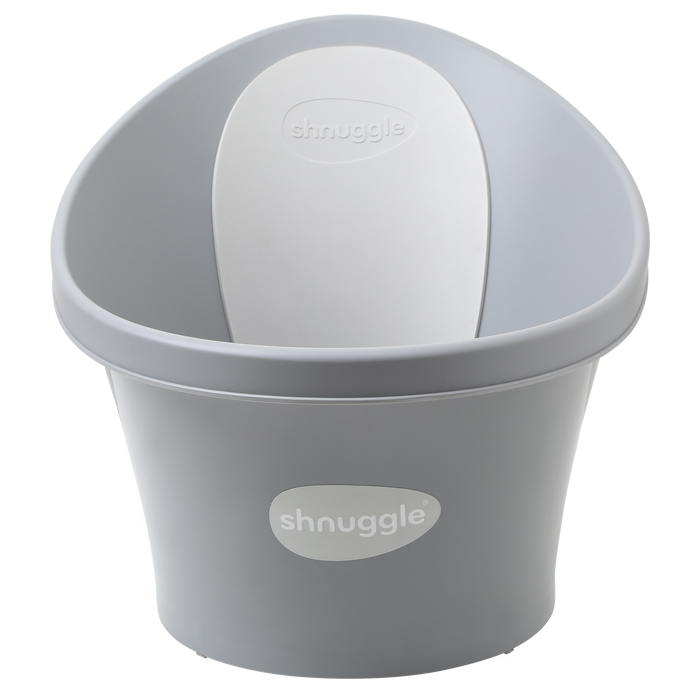 Shnuggle Baby Bath | Newborn baby bath Support with Bum Bump | Compact Bathtub for babies | Bath Seat Suitable from Birth Pebble Grey Bath M4A