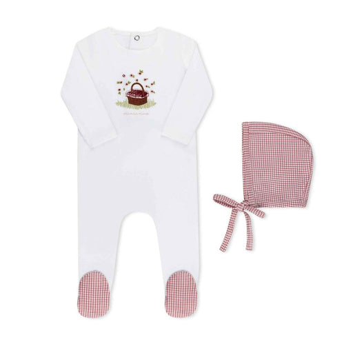 Picnic Basket Footie Red Tricot Bebe