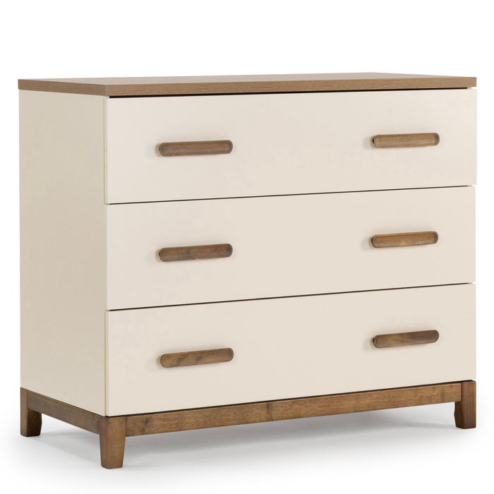 DADADA LALA 3-DRAWER DRESSER . ALMOND MILK WALNUT DRESSER DADADA