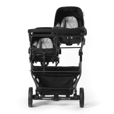 BABY MONSTERS EASY TWIN 3.0S LIGHT COMPLETE DOUBLE STROLLER - SILVER