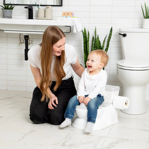 JOOL BABY REAL FEEL 2-IN-1 POTTY WITH WIPES STORAGE, FLUSHING SOUNDS - GREY POTTY TRAINING JOOL BABY