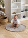 Round plain rug Ecru Rug Anzy Home