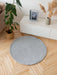 Round plain rug Light grey Rug Anzy Home