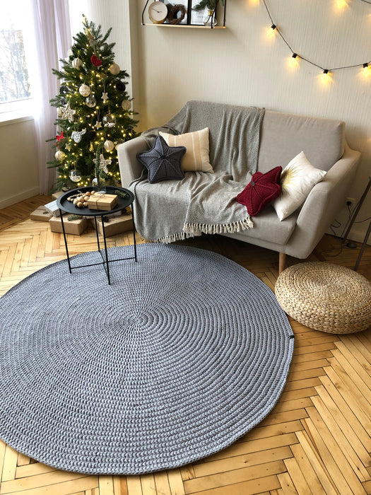 Round plain rug Rug Anzy Home