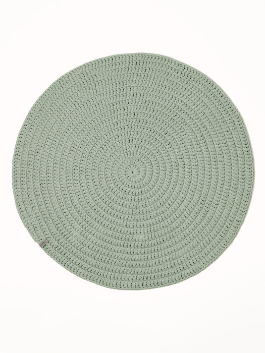 Round plain rug Sage green Rug Anzy Home