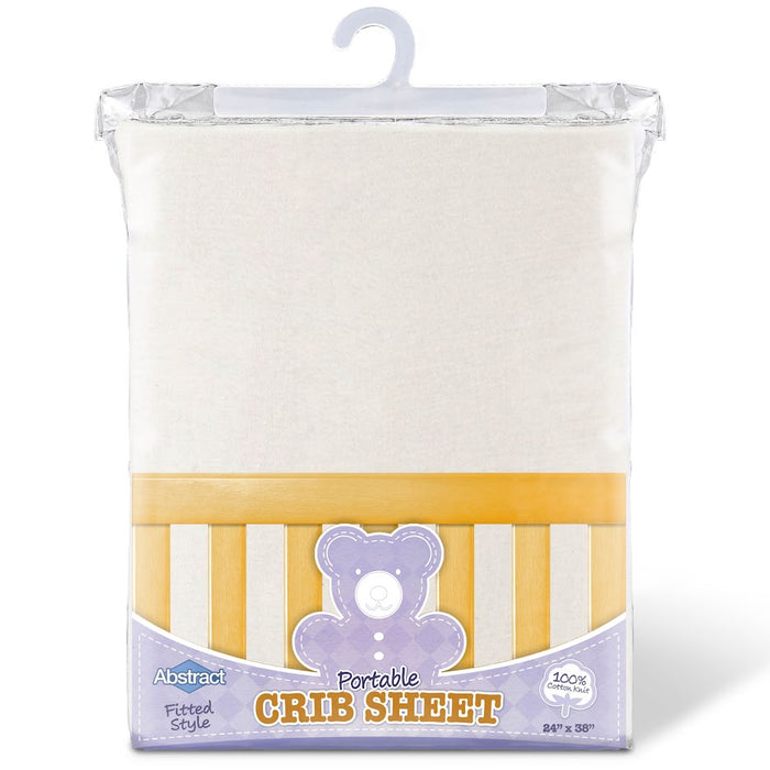 PORT CRIB SHEET RIBBED IVORY