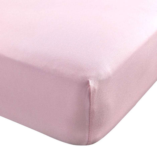 ABSTRACT FITTED SHEET PINK SOLID FOR REGULAR CRIB - 28"X52"