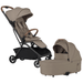 SILVER CROSS NIA COMPACT TRAVEL STROLLER + BASSINET BUNDLE . CHAMPAGNE TRAVEL STROLLER SILVER CROSS