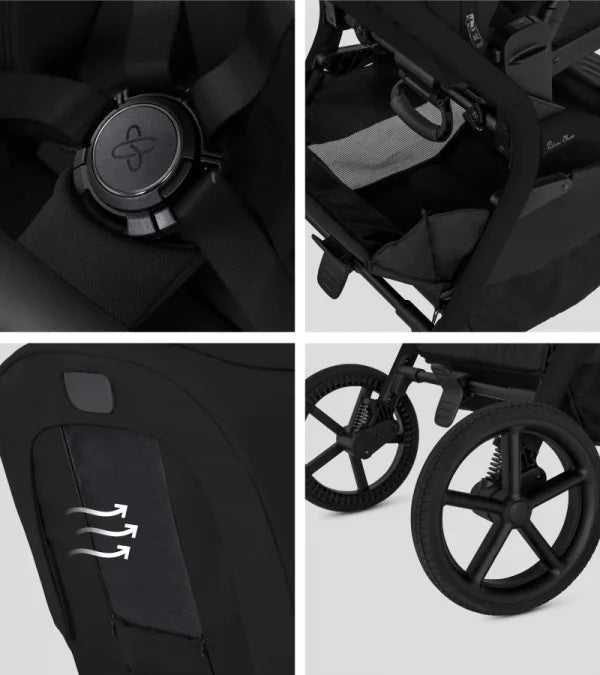 SILVER CROSS BREEZ COMPACT STROLLER + FOLDING BASSINET BUNDLE
