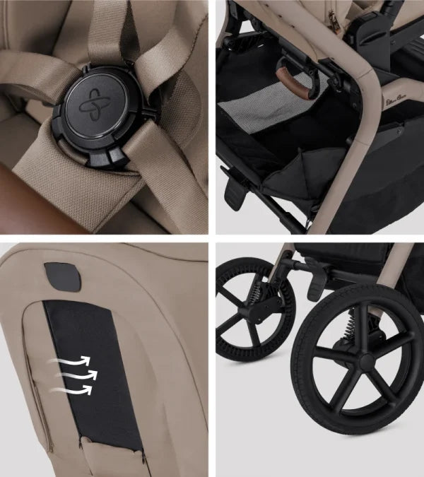 SILVER CROSS BREEZ COMPACT STROLLER + FOLDING BASSINET BUNDLE