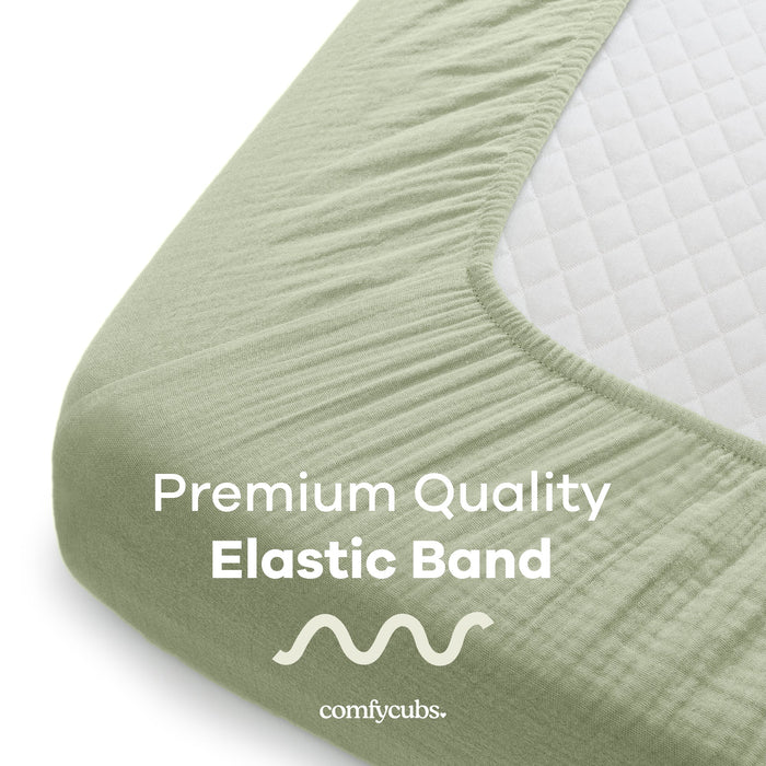 Muslin Fitted Crib Sheet by Comfy Cubs Crib Sheet Comfy Cubs