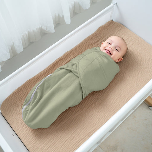 Easy Swaddle Blankets with Zipper by Comfy Cubs - Stone, Sage, Azul Swaddles Comfy Cubs