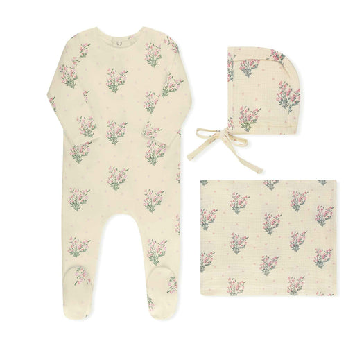 Scattered Floral Layette set Tricot Bebe