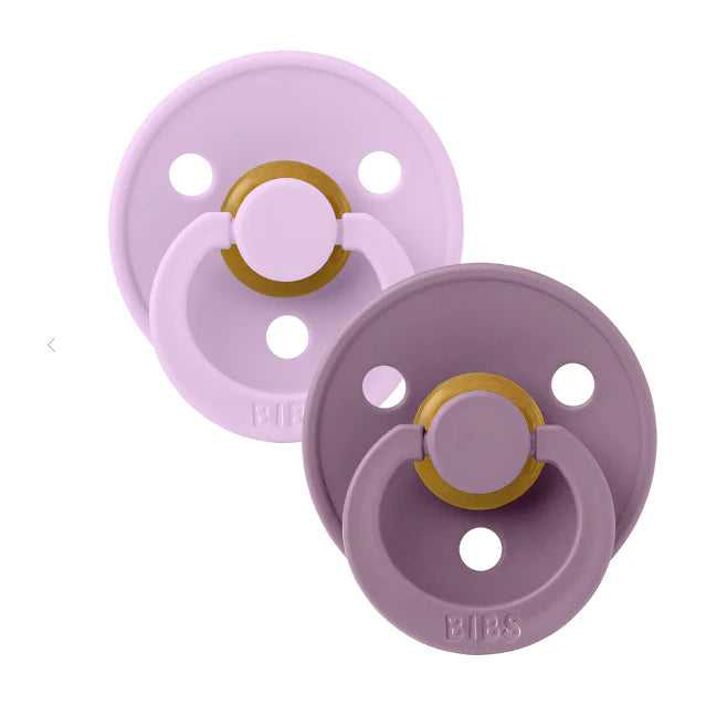 BIBS PACIFIER COLOUR 2 PACK - ROUND / NATURAL RUBBER LATEX