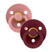 BIBS PACIFIER COLOUR 2 PACK - ROUND / NATURAL RUBBER LATEX