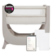 Shnuggle Air Lite Bedside Bassinet | Infant Crib | Height Adjustable Baby Bed with Mattress + 1 Waterproof + 2 White Sheets Taupe Cribs M4A