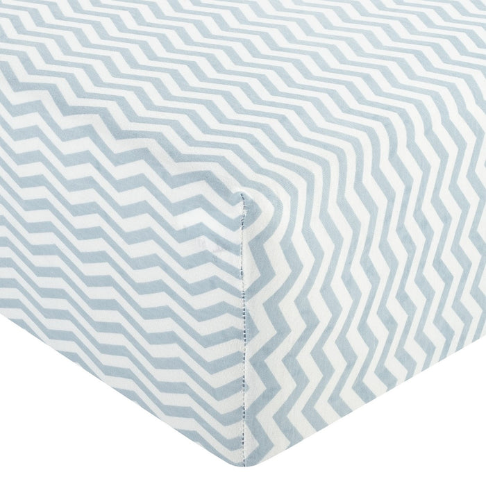 ABSTRACT FITTED SHEET ZIGZAG FOR PORTABLE CRIB - 25"X40" SHEETS ABSTRACT