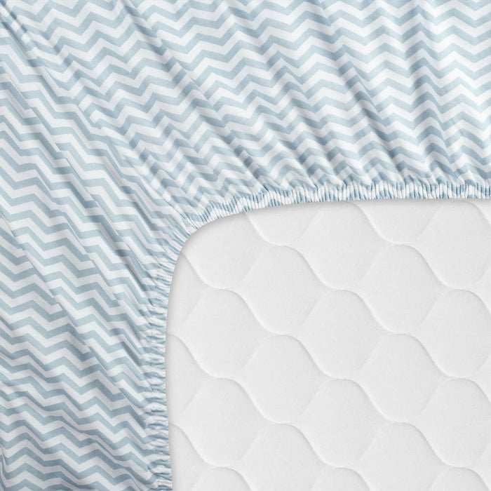 ABSTRACT FITTED SHEET ZIGZAG FOR REGULAR CRIB - 28"X52" SHEETS ABSTRACT