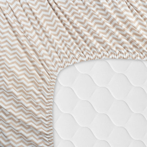 ABSTRACT FITTED SHEET ZIGZAG FOR PORTABLE CRIB - 25"X40" SHEETS ABSTRACT