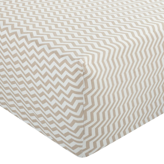 ABSTRACT FITTED SHEET ZIGZAG FOR PORTABLE CRIB - 25"X40" SHEETS ABSTRACT