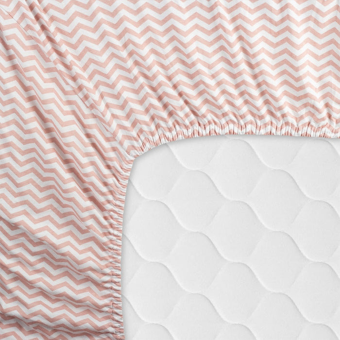 ABSTRACT FITTED SHEET ZIGZAG FOR REGULAR CRIB - 28"X52" SHEETS ABSTRACT