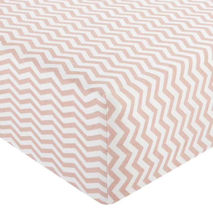 ABSTRACT FITTED SHEET ZIGZAG FOR PORTABLE CRIB - 25"X40" SHEETS ABSTRACT