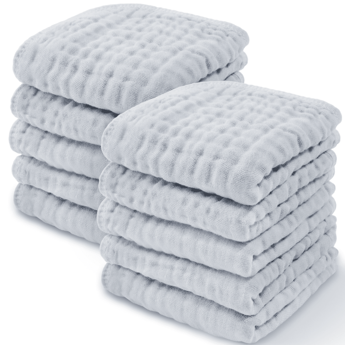 Muslin Washcloths by Comfy Cubs - Slate Washcloths Comfy Cubs