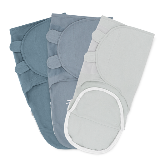 Easy Swaddle Blankets with Zipper by Comfy Cubs - Stone, Pacific Blue, Nomadic Blue Swaddles Comfy Cubs