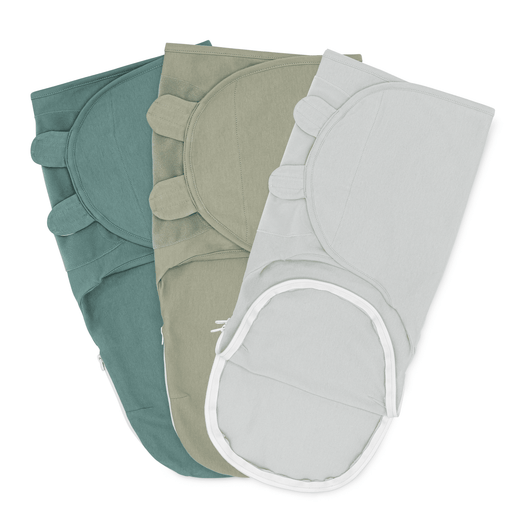 Easy Swaddle Blankets with Zipper by Comfy Cubs - Stone, Sage, Azul Swaddles Comfy Cubs