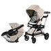 Stroll & Ride Travel System Mélange Flax Rose Gold Stroller System Orbit Baby