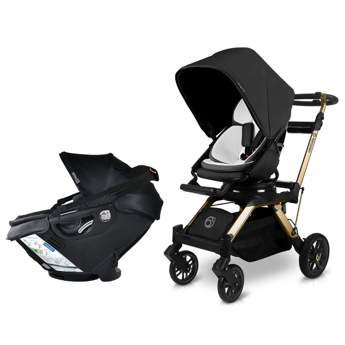 Stroll & Ride Travel System Merino Wool Gold Stroller System Orbit Baby