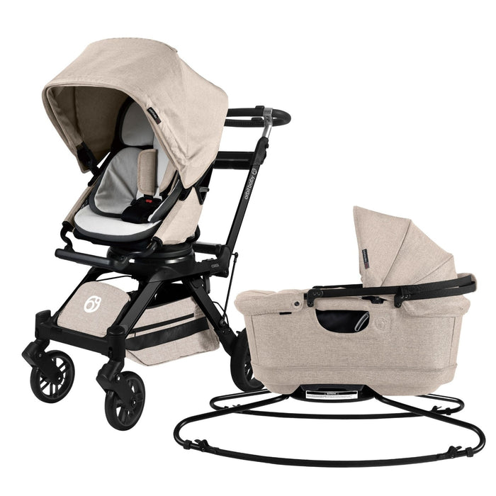 Stroll & Sleep Travel System Mélange Flax Black Stroller System Orbit Baby