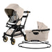 Stroll & Sleep Travel System Mélange Flax Black Luxe Stroller System Orbit Baby