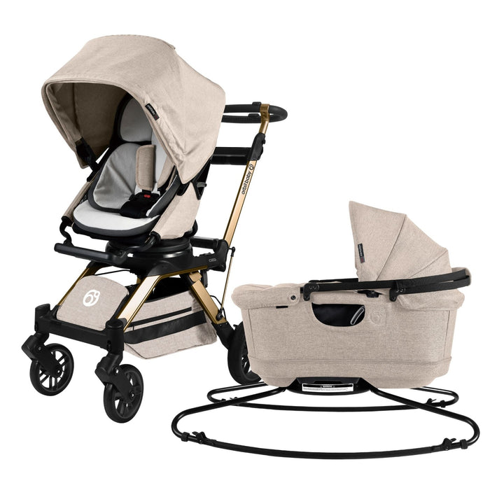 Stroll & Sleep Travel System Mélange Flax Gold Stroller System Orbit Baby