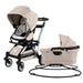 Stroll & Sleep Travel System Mélange Flax Titanium Stroller System Orbit Baby