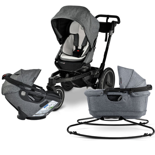 Jog, Sleep, & Ride Travel System Mélange Grey Stroller System Orbit Baby