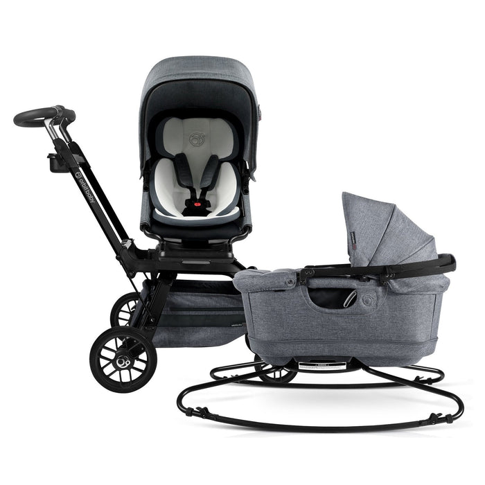 Stroll & Sleep Travel System Mélange Grey Black Stroller System Orbit Baby