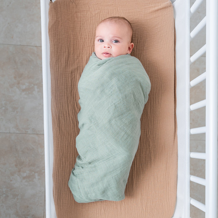 Muslin Swaddle Blanket, 1 Pack by Comfy Cubs - Fern Swaddles Comfy Cubs