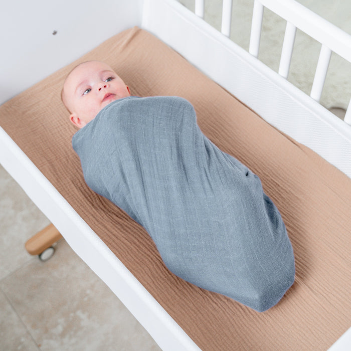 Muslin Swaddle Blanket, 2 Pack by Comfy Cubs - Pacific Blue & Fern Swaddles Comfy Cubs