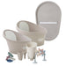 Shnuggle Growing Family Bath Time Bundle: Baby & Toddler Bath + Changing Mat Bundle - 7-Piece Set for Bath & Diaper Time Taupe Bath M4A